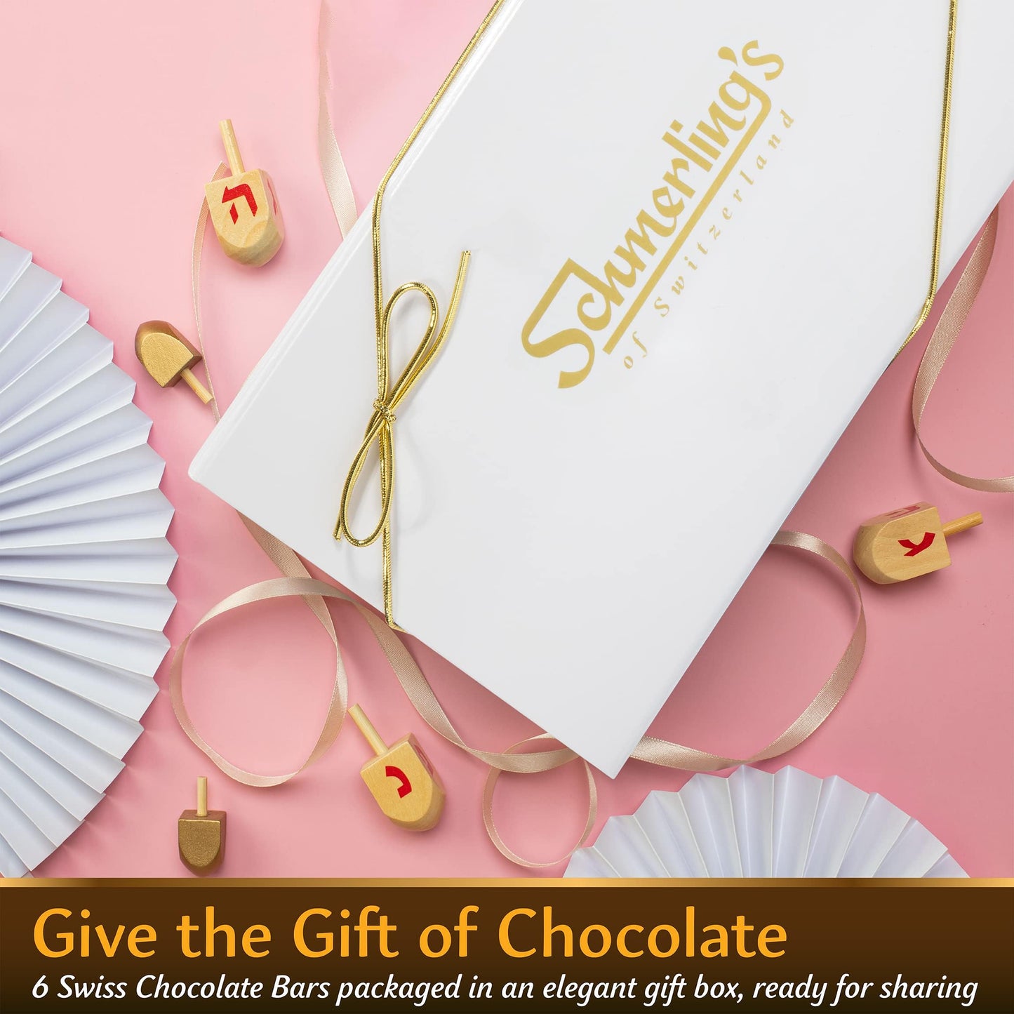 Schmerling's Swiss Chocolate Gift Box - Premium Chocolates Variety Pack, Milk, Dark Bittersweet, Parve, Kosher For Passover, Gluten Free, Non GMO, 3.5