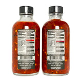 Hell Fire Detroit Cherry Bomb & Fresno Combo (Medium) Hot Sauce, Crafted with Fresh, Fire-Roasted Chile Peppers, All-Natural, Vegan, Gluten-Free, Low