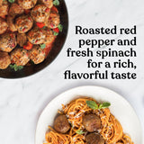 Amylu Foods Organic Spinach & Red Pepper Chicken Meatballs, Natural Ingredients, 15g of Protein, Chicken Raised with No Antibiotics, Fully Cooked