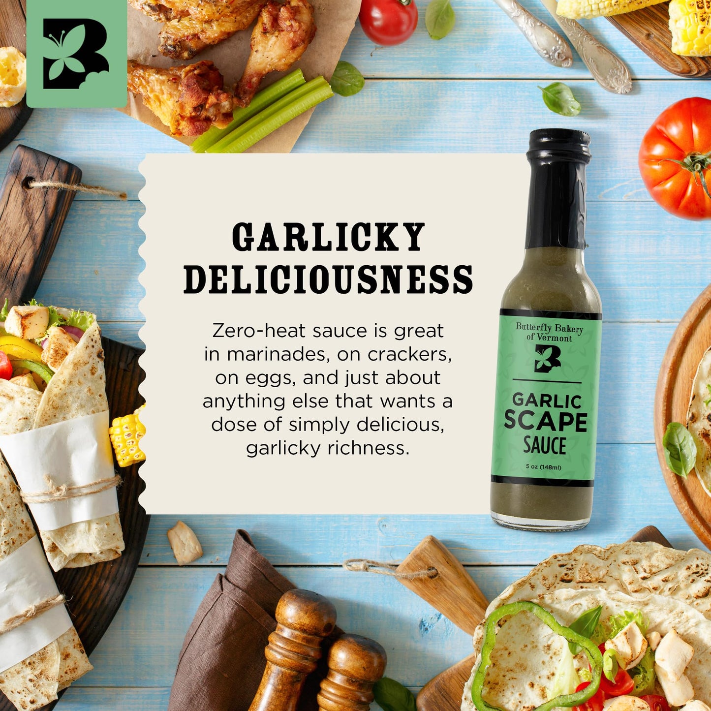 Butterfly Bakery of Vermont Garlic Scape Sauce, 5 fl oz