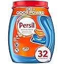 Persil Ultra Pacs Advanced Clean Oxi+Odor Power Laundry Detergent, 32 Count, No Mess, Single-Dose Laundry Soap, Fights Tough Stains & Odors, All Water