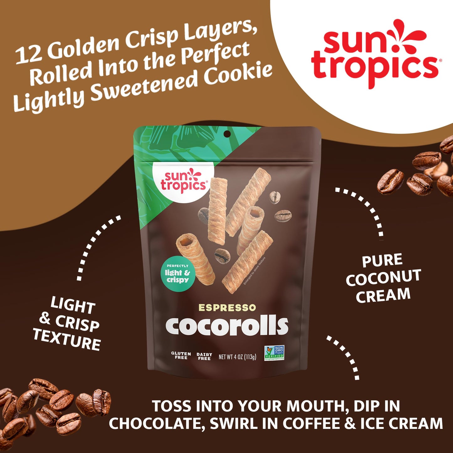 Sun Tropics CocoRolls Espresso