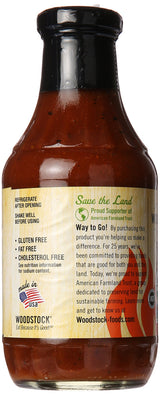 Woodstock Organic BBQ Sauce - Hickory - Case of 12 - 18 oz.