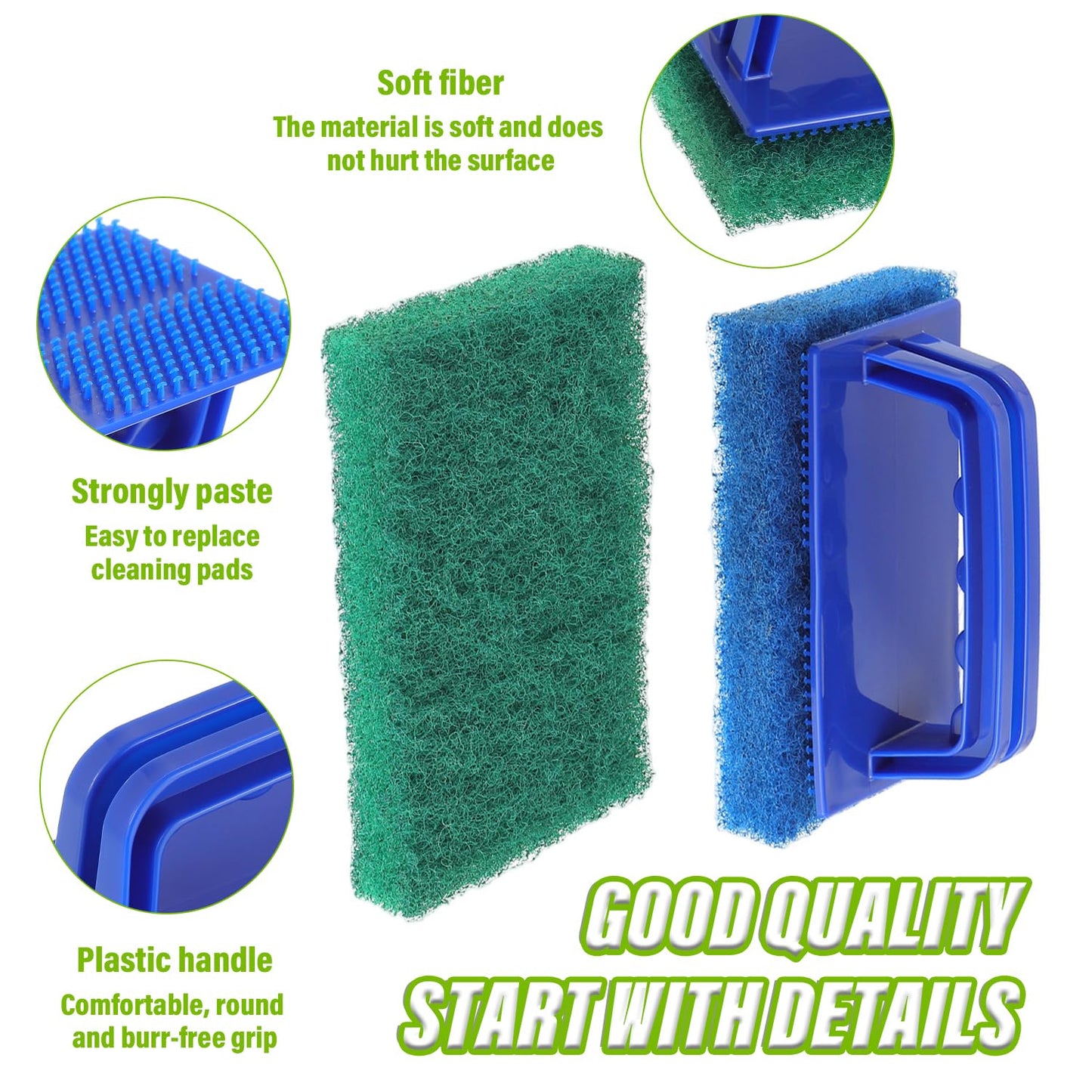 EPLZON 5 Pack Electric Cleaning Brush Pad Kitchen Bathroom Household Cleaning Pad Swimming Pool Wall Cleaning Brush Heavy Duty Griddle Scrubber