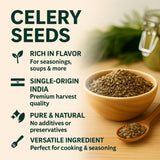 SPICY PANTRY Celery Seeds 4 oz - Whole, Aromatic Spice for Pickling, Salad, Dressings, Soups and Spice Blend - Bold Earthy Flavor, Antioxidant-Rich