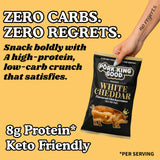 Pork King Good Pork Rinds (Chicharrones) (White Cheddar, 4 Pack)