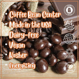 Dark Chocolate Covered Espresso Beans - by It's Delish, 5 Lbs Bulk | Coffee Lovers Snack | Gourmet Chocolates Candy Snacks | Made in USA, Vegan