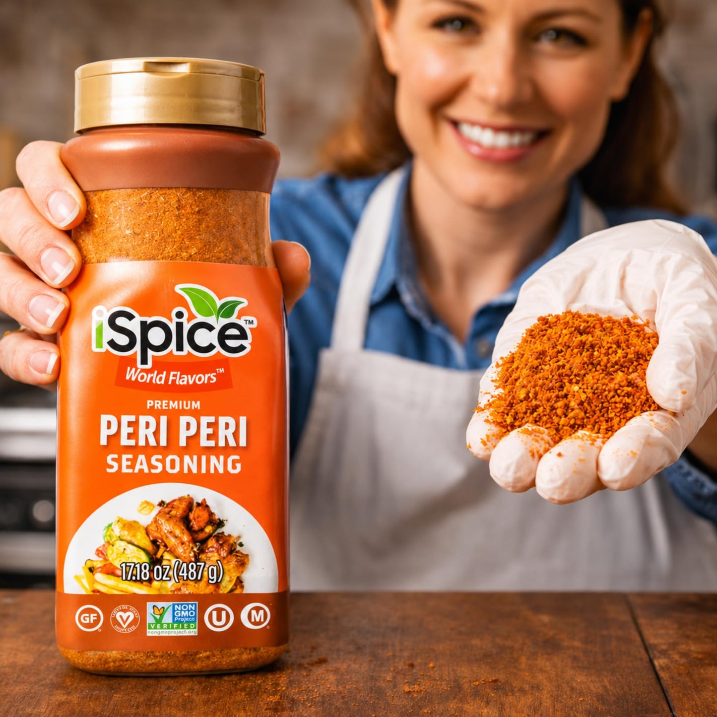 iSpice Blend | Peri Peri Seasoning | 17.18 oz | Mixed Spice & Seasoning | Bulk Size | Halal | Kosher (Peri Peri)