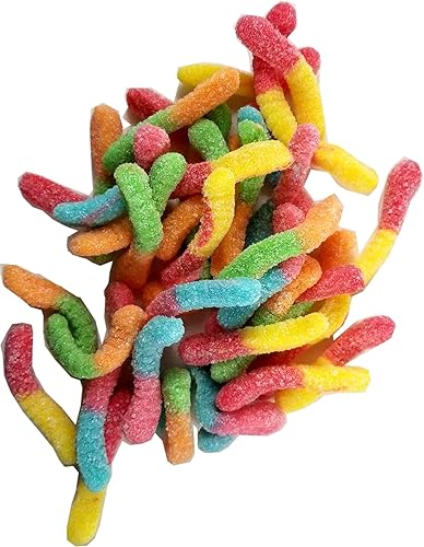 Sunrise Neon Gummy Sour Worms 1 Pound ( 16 OZ )