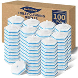 Swilsweep 100 Count Toilet Bowl Wand Refills, Disposable Toilet Cleaner Refills, Disposable Wand Heads Compatible with Clorox and the Most Toilet