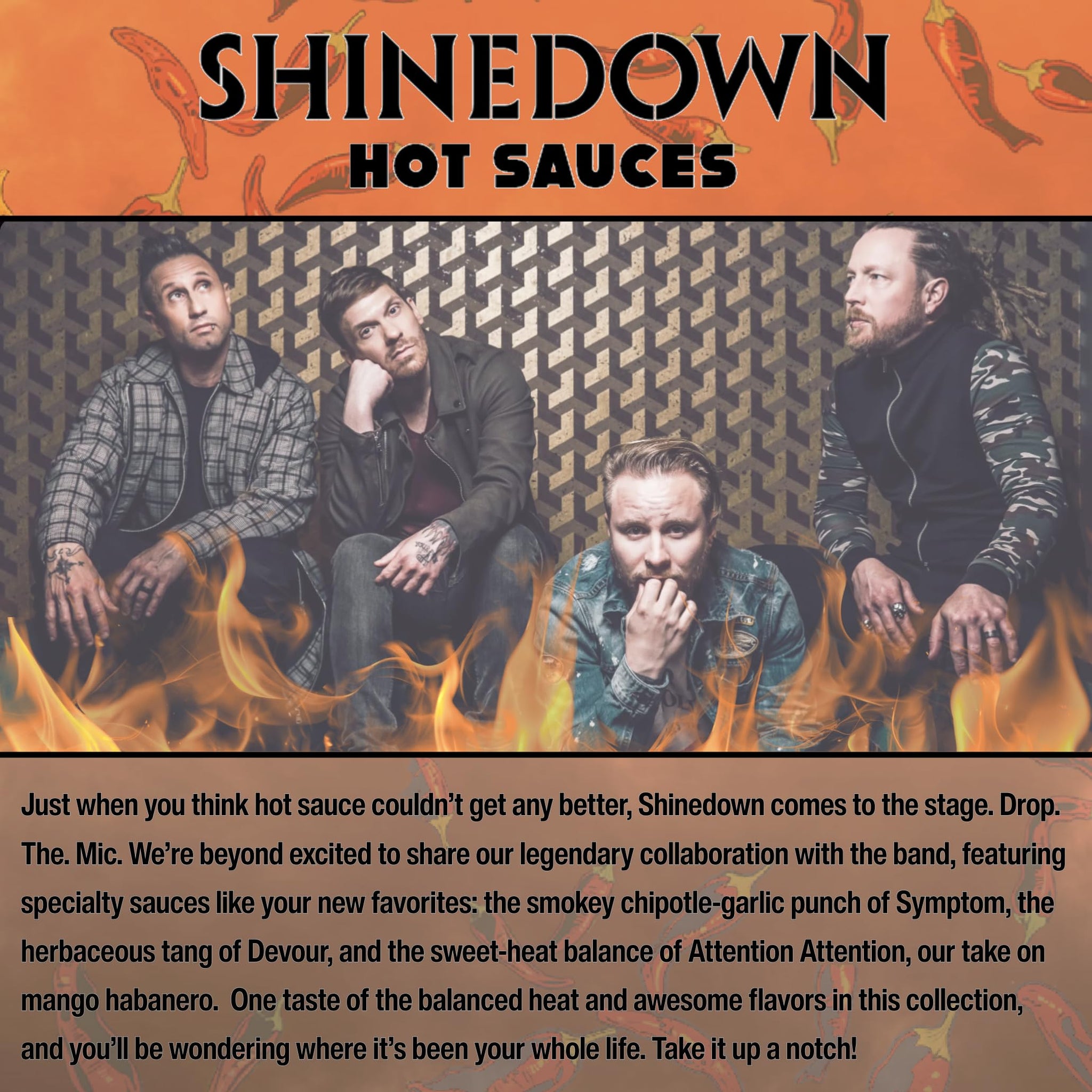 Shinedown Mango Habanero Hot Sauce aka Attention, Attention, This is Hot! 5oz Heat Level 5 - Torchbearer Sauces All Natural, Extract-Free, Made in USA