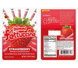 Bourbon Fettuccine Gummi Strawberry 6 -Pack - Japanese Tangy & Chewy Gummy Strips with Real Fruit Juice Share Size (5.29 OZ)