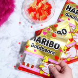 Haribo Valentine's Day Gummy Goldbears, Assorted Fruit Flavors, Seasonal Candy Gift with To/From Section, 4 Ounces (Pack of 3)