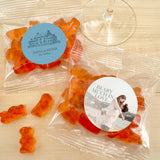 Personalized Gummy Bear Favors - Champagne Flavor, Personalized Champagne Gummy Bears Packets (Set of 24)