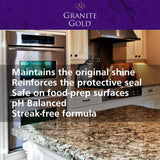Granite Gold Polish Spray, Streak-Free Shine for Granite, Quartz, Marble, Travertine, Natural Stone Countertops, 24 Fl Oz (Pack of 1)