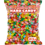 Lalees Hard Candy Mix - 3 LB - Approx. 220 Pieces - Assorted Classic Desk Hard Candy - Large Bag for Office - Individually Wrapped - Mint, Starlight