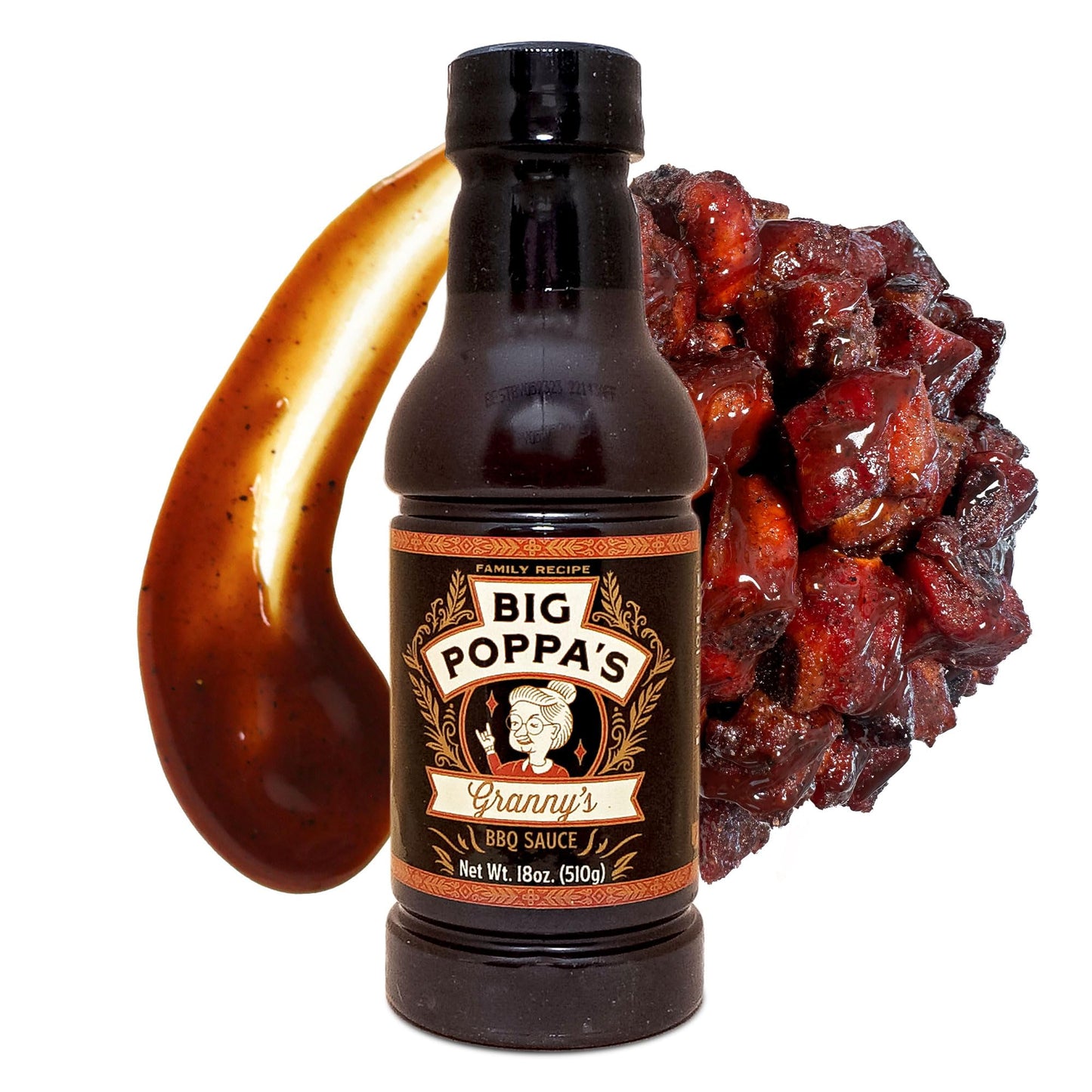 Big Poppa’s Granny’s BBQ Sauce 3-Pack - Award-Winning Sweet BBQ Sauce for Chicken, Pork and Beef - Thin Glaze-Style, Mild Heat, Crowd-Pleasing Flavor