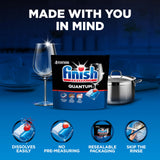 Finish Quantum Dishwasher Pods, No Pre-Rinse Dishwasher Detergent Soap Removes 24HR Dried-On Stain and Grease, Leaving a Virtually Spotless Shine, 100