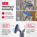 Tyroler Professional Window Squeegee with Extension Pole | Squeegee for Windows Cleaning | Outdoor Window Cleaner Tool, Windows Washing Kit