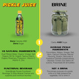 Pickle Juice Sports Drink - Relieves Cramps Immediately - Electrolyte Pickle Juice for Day & Night Time Leg Cramp Relief - Organic & No Artificial