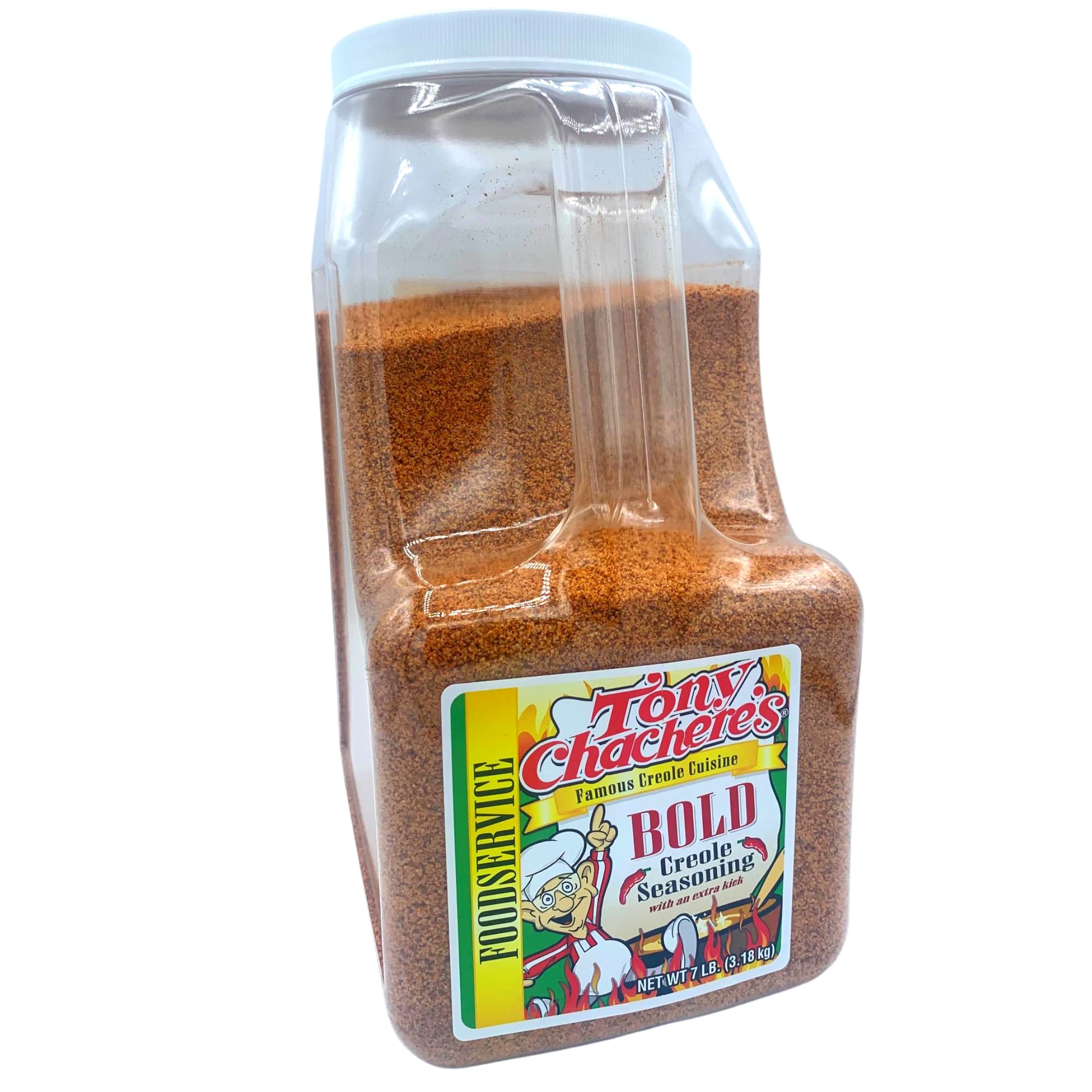 Tony Chachere’s Creole Seasoning Food Service Jugs - Original 8 lb, More Spice 7 lb or Bold 7 lb - Authentic Louisiana Flavor for Professional