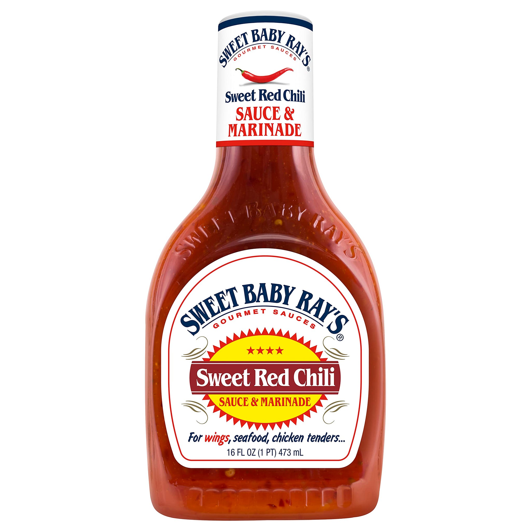 Sweet Baby Ray's, Wing Sauce & Glaze, Sweet Red Chili, 16oz Bottle (Pack of 9)