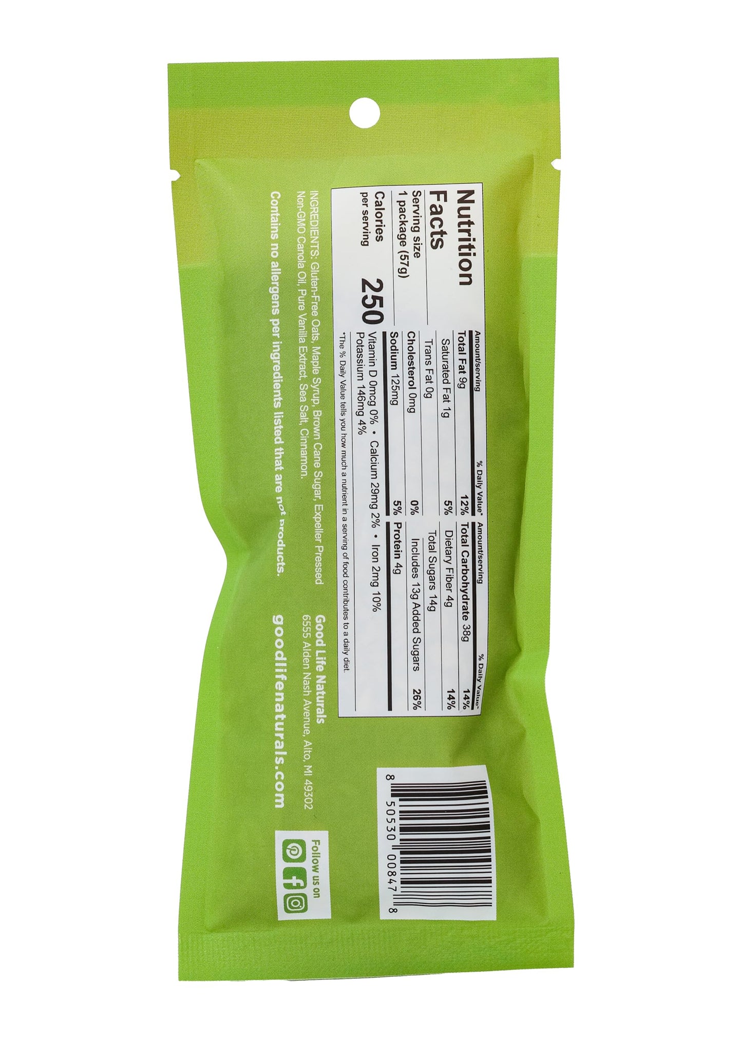 Good Life Natural’s Granola Cereal - 2oz Snack Packs | Individual Packs | Artisan Blended Natural Ingredients | Nut Free Blend | No Artificial