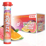 Zipfizz Daily Energy Drink Powder, Passion Orange Guava, 20 Pack | 3-in-1 Sustained Energy, Rapid Hydration, and Essential Vitamins | Sugar-Free |