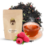 Arctic Raspberry Naturally Flavored Black Tea - Loose Leaf Pouch - 16oz | Fruity Berry Blend with Raspberry Pieces | Premium Ceylon Black Tea | Medium