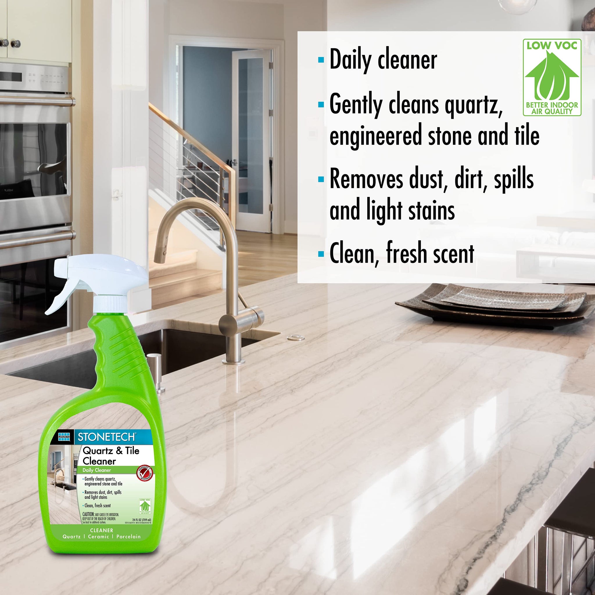 STONETECH Quartz & Tile Cleaner, 24OZ (709ML) Spray Bottle