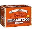Manischewitz Passover Matzo, 4x1lbs Boxes (Total 4 Boxes) Freshly Baked for Passover 2026 | Just 2 Ingredients | Airy, Thin, Crisp & Delicious!