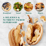 Premium Raw Walnut Halves & Pieces 48oz (3 lb) - 100% Natural, No-PPO, Non-GMO, Batch-Tested Gluten & Peanut Free, Kosher, Small Batch Quality