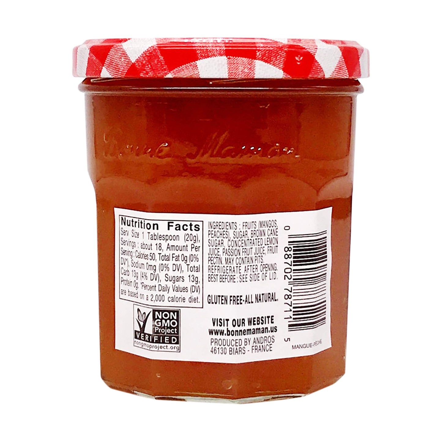 Bonne Maman, Preserves Mango Peach, 13 Ounce