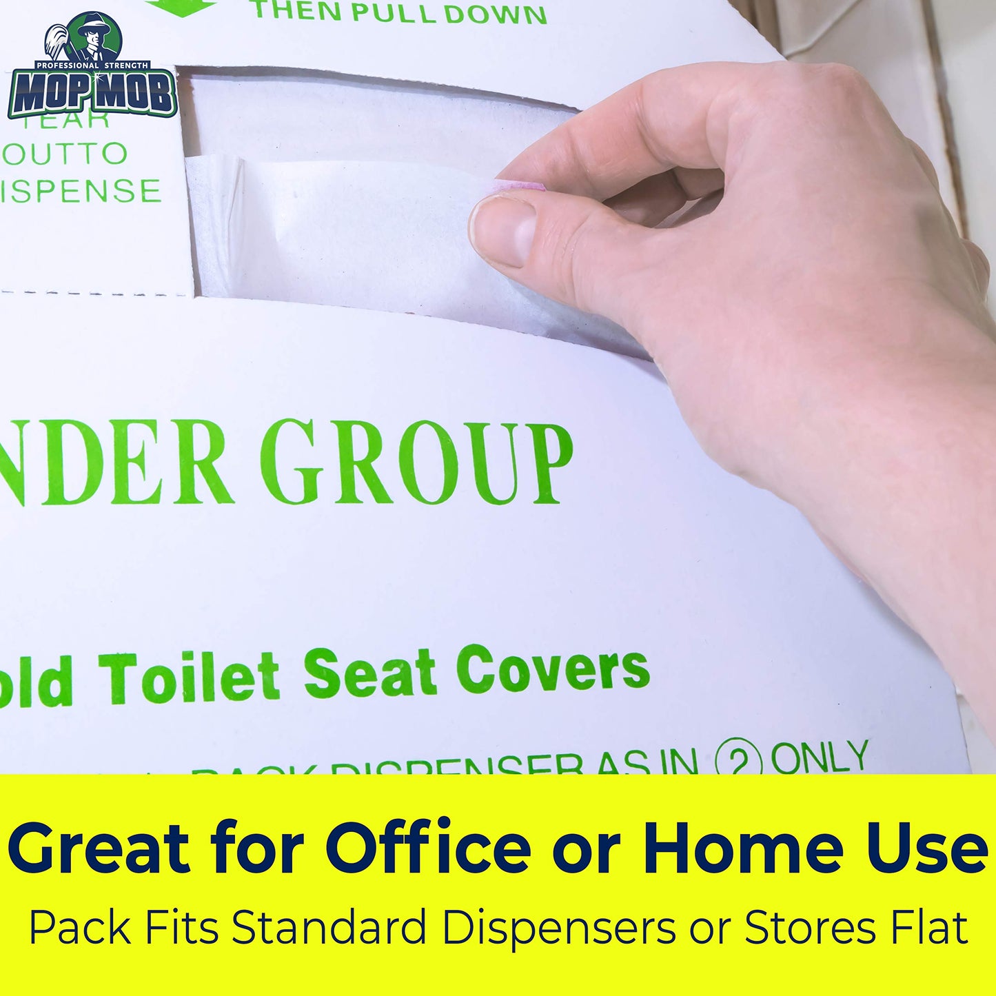 Biodegradable Half-Fold Toilet Seat Covers 500 Pk. Self-Flushing, Disposable Potty Papers Keep Toilets Clean and Family Healthy. Sanitary Paper Safety