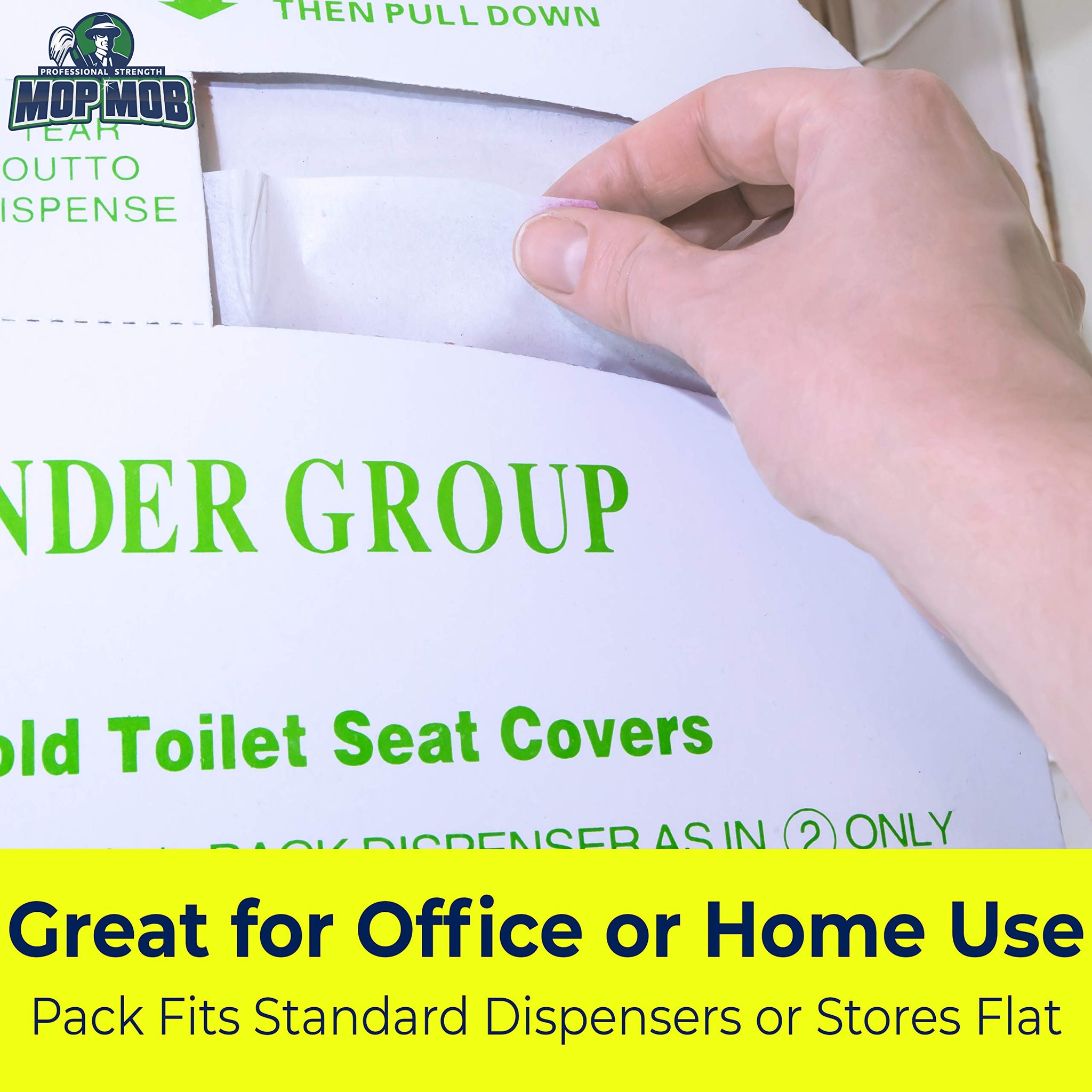 Biodegradable Half-Fold Toilet Seat Covers 500 Pk. Self-Flushing, Disposable Potty Papers Keep Toilets Clean and Family Healthy. Sanitary Paper Safety