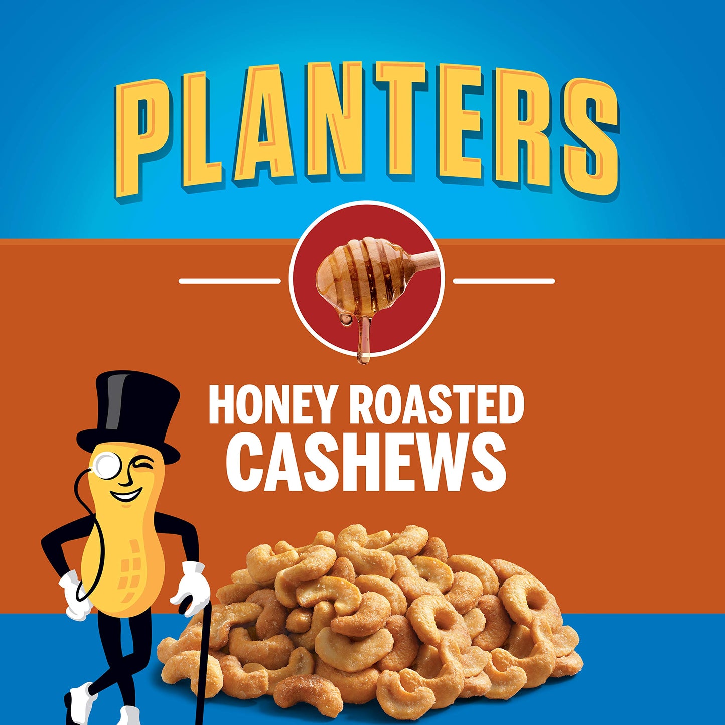Planters Honey Roasted & Salted Cashews (3oz Bag, Pack of 6)