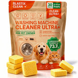 BLASTIX Washing Machine Cleaner 30 Tablets, Formulated for Pet Owners, Deep Cleaning for Front & Top Loader HE Laundry Machine, Extra 73.7%