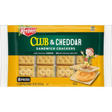 Keebler Sandwich Crackers, Lunch Snacks, Club and Cheddar, 11oz Tray (8 Packs)