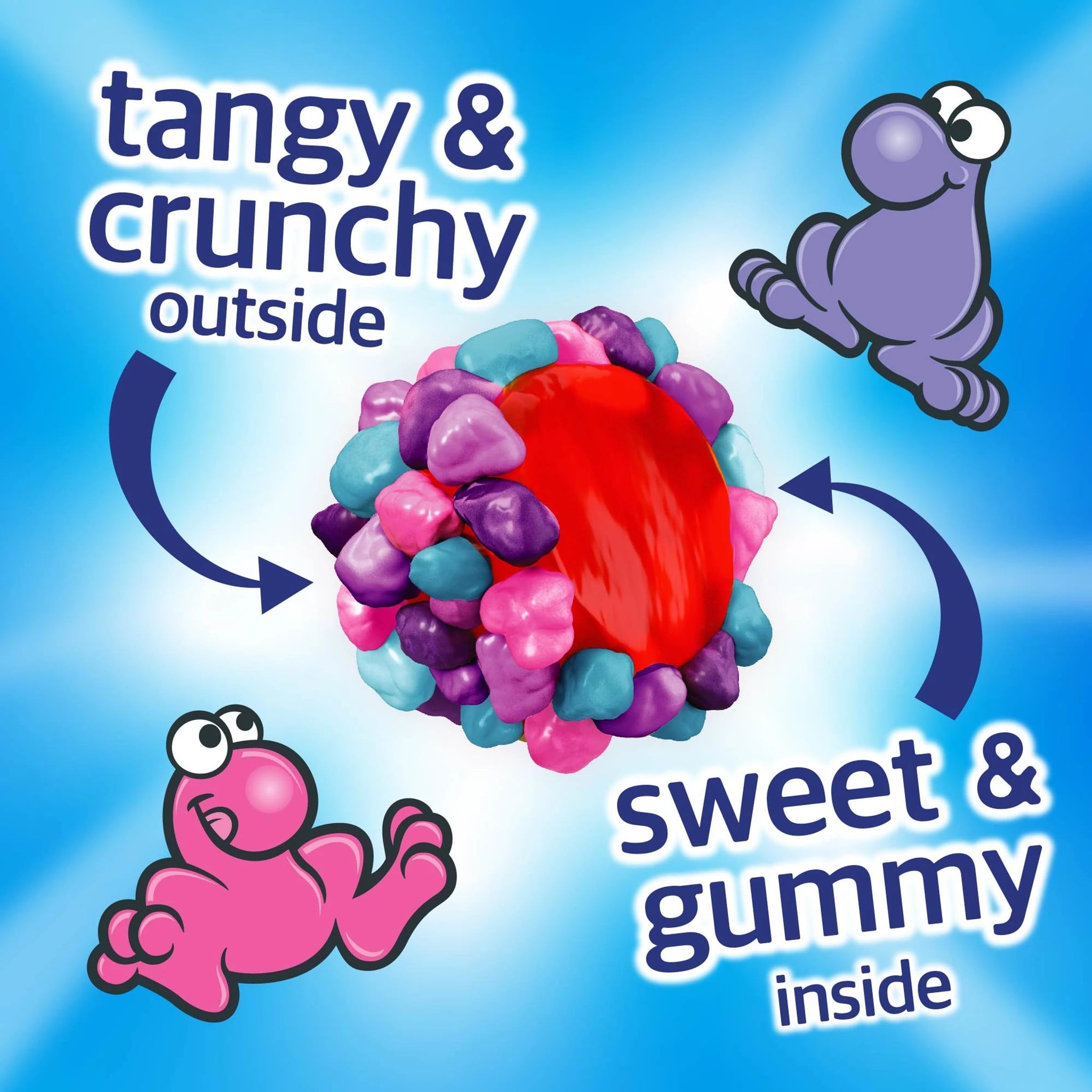 NERDS Gummy Clusters Candy, Very Berry, Crunchy and Gummy, 3 oz (Pack of 12)