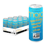 MOJO Sparkling Coconut Water Citrus | Hydration Drink & Sports Drink | Electrolytes | Vitamin B & C | Hydration Drink for Skin & Body | 10.8 Oz (Pack