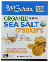 RW GARCIA Organic Sea Salt 3 Seed Crackers, 5.5 OZ