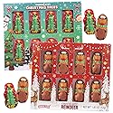 Mini Chocolatey Christmas Trees and Reindeers, Individually Wrapped Candy Gift Boxes, Perfect Stocking Stuffer Treats, 8 Pieces Inside Each (Set of 2)
