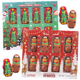 Mini Chocolatey Christmas Trees and Reindeers, Individually Wrapped Candy Gift Boxes, Perfect Stocking Stuffer Treats, 8 Pieces Inside Each (Set of 2)