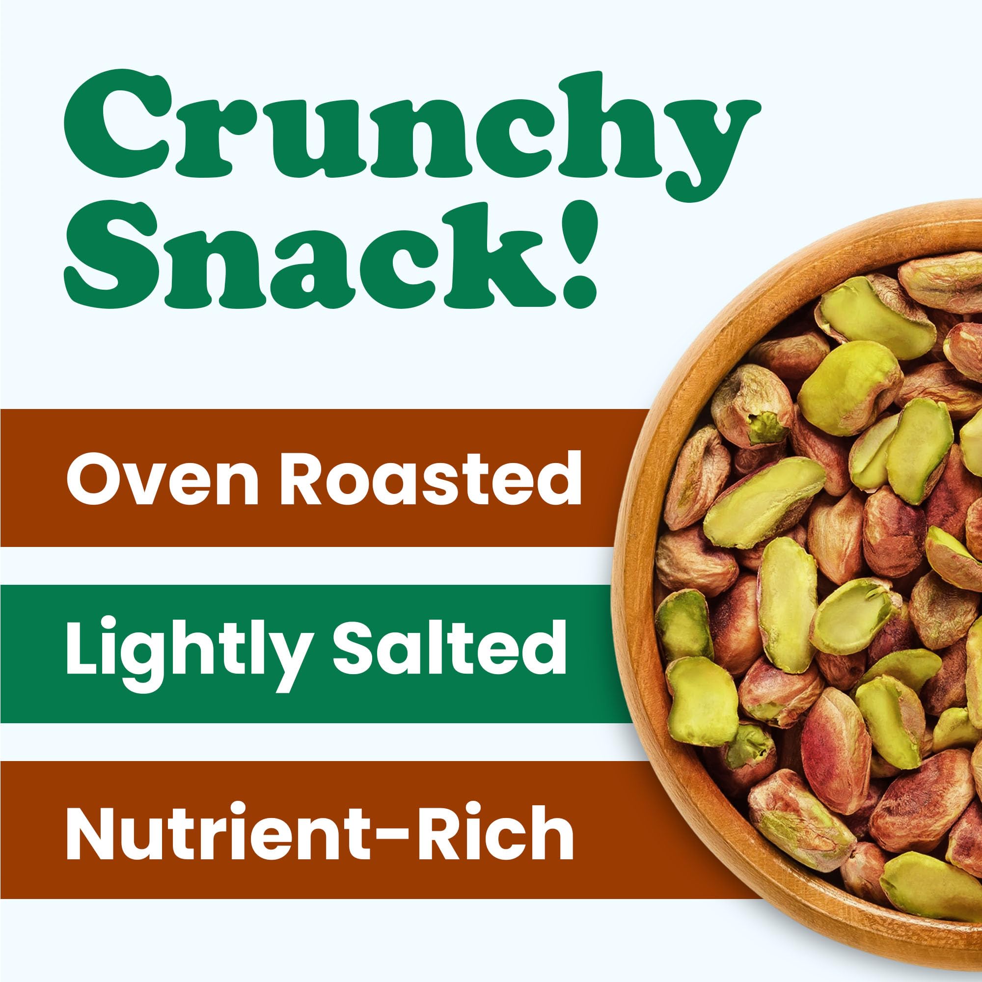 Food to Live Pistachios, Halves and Pieces, Roasted and Salted, 8 Ounces - Crunchy, Delicious, and Nutrient-Rich Snack, High in Protein and Fiber