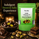 Taste Valley Dark Chocolate Covered Pistachios - 22 oz | Dry Roasted Sea Salted | Sweet & Salty Gourmet Snack | No Artificial Flavors | Gluten Free |