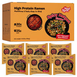 HealSpot High Protein Instant Ramen, 31g Plant Based Protein, Low Fat, Low Carb, Non GMO, Keto Friendly, Plant Based Dry Mixed Ramen, 6 Packs of Hot