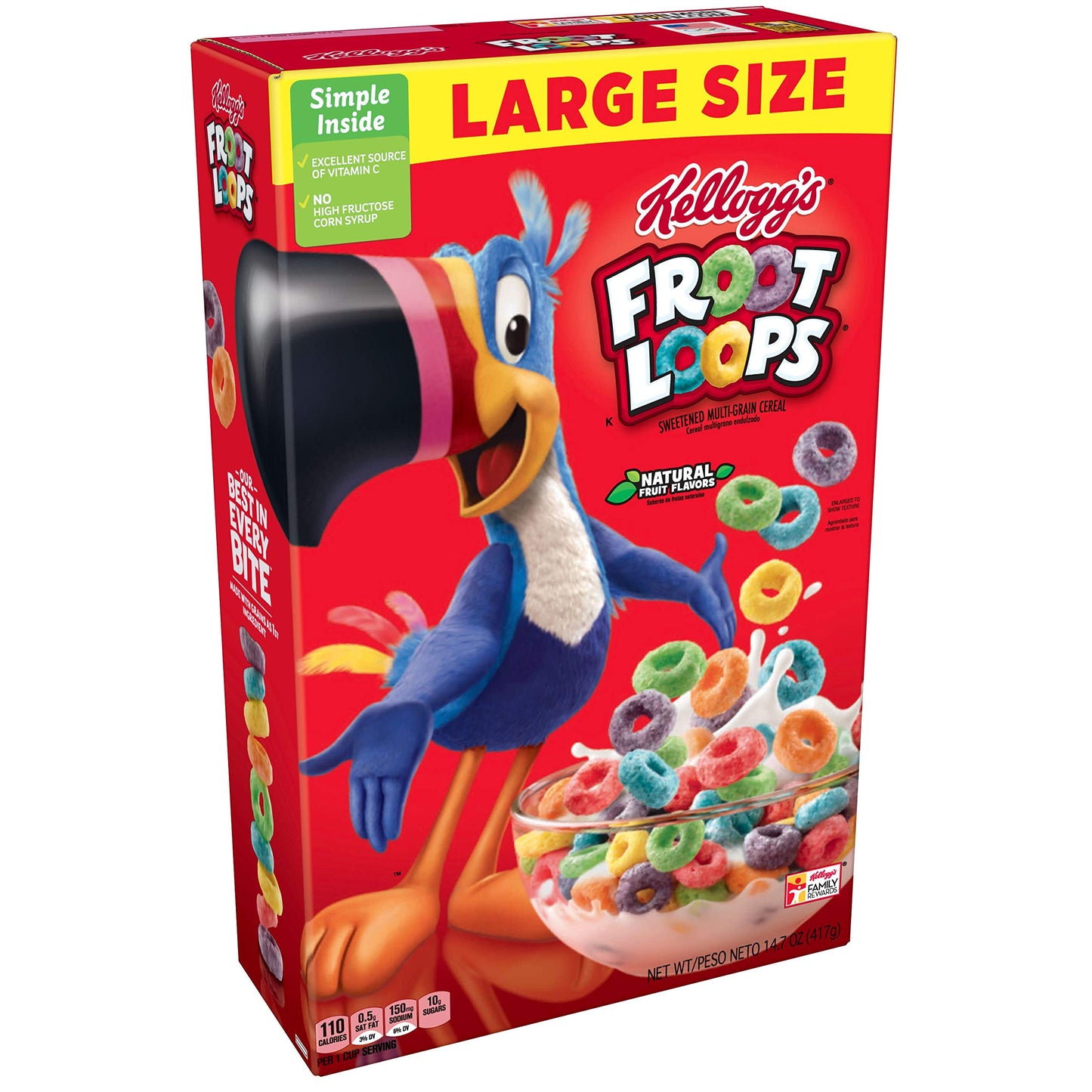 Froot Loops Kellogg’s Breakfast Cereal, Original, 14.7 Ounce