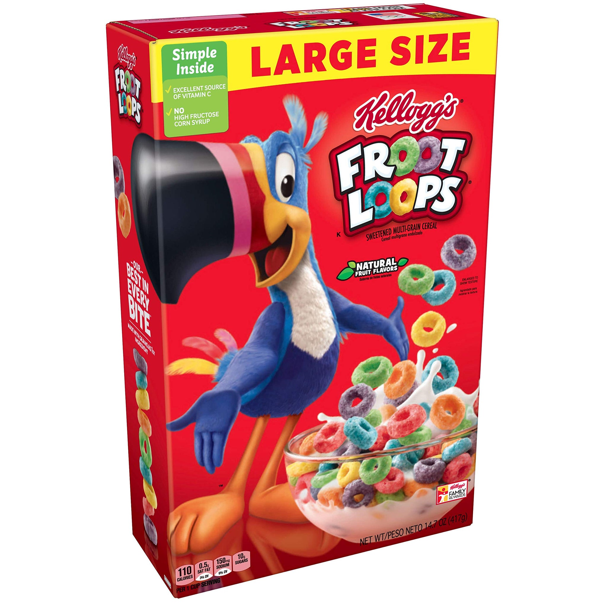 Froot Loops Kellogg’s Breakfast Cereal, Original, 14.7 Ounce