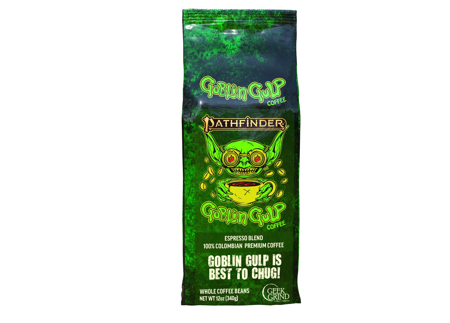 Geek Grind Pathfinder Goblin Gulp Roast Whole Bean Coffee - 12oz Bag