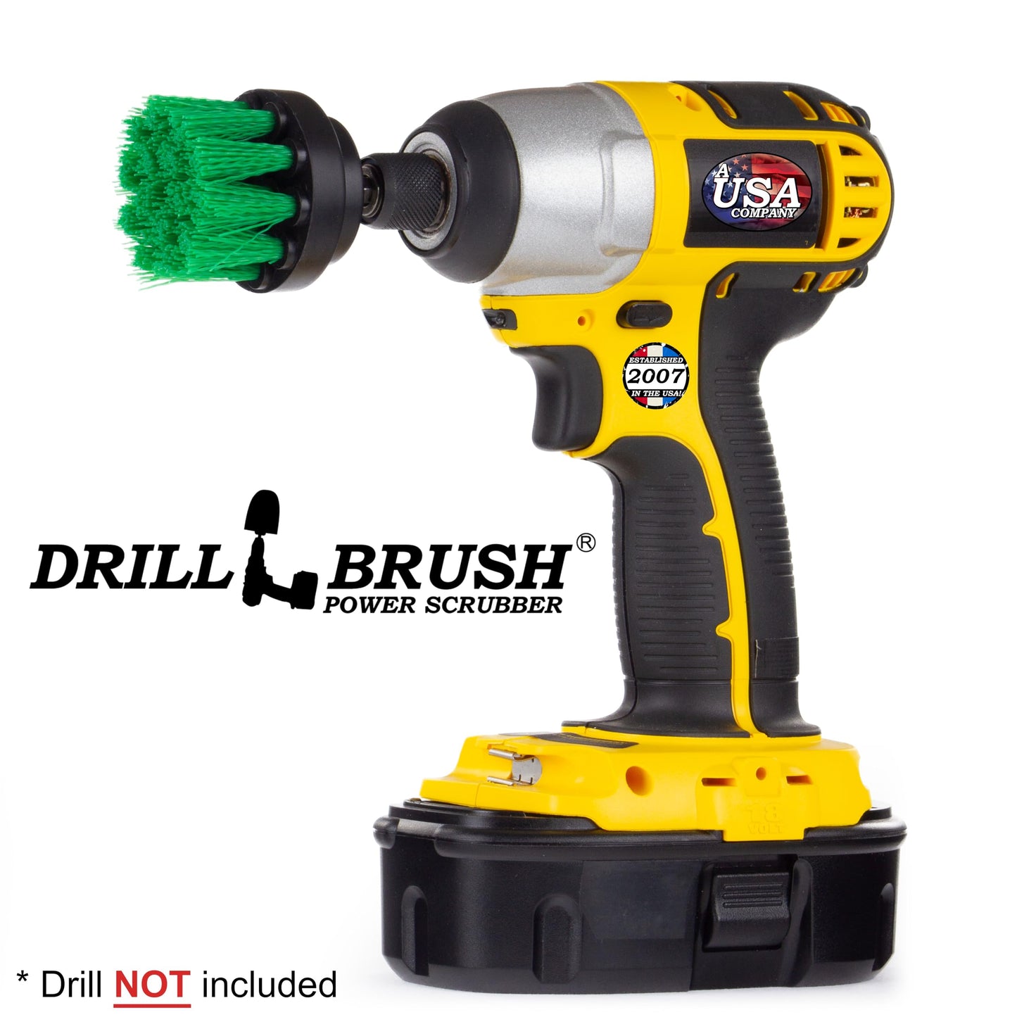 Small Diameter All Purpose Power Scrub and Cleaning Brush Automotive Home Garage and Boat Cleaning